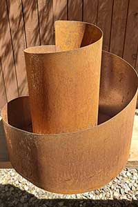 Weathered spiral planter
